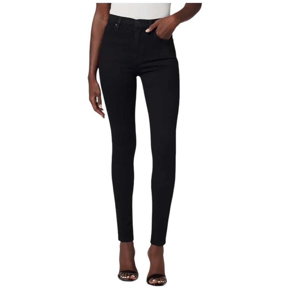 Hudson Barbara Hi Rise Skinny Jeans in Black Size 26